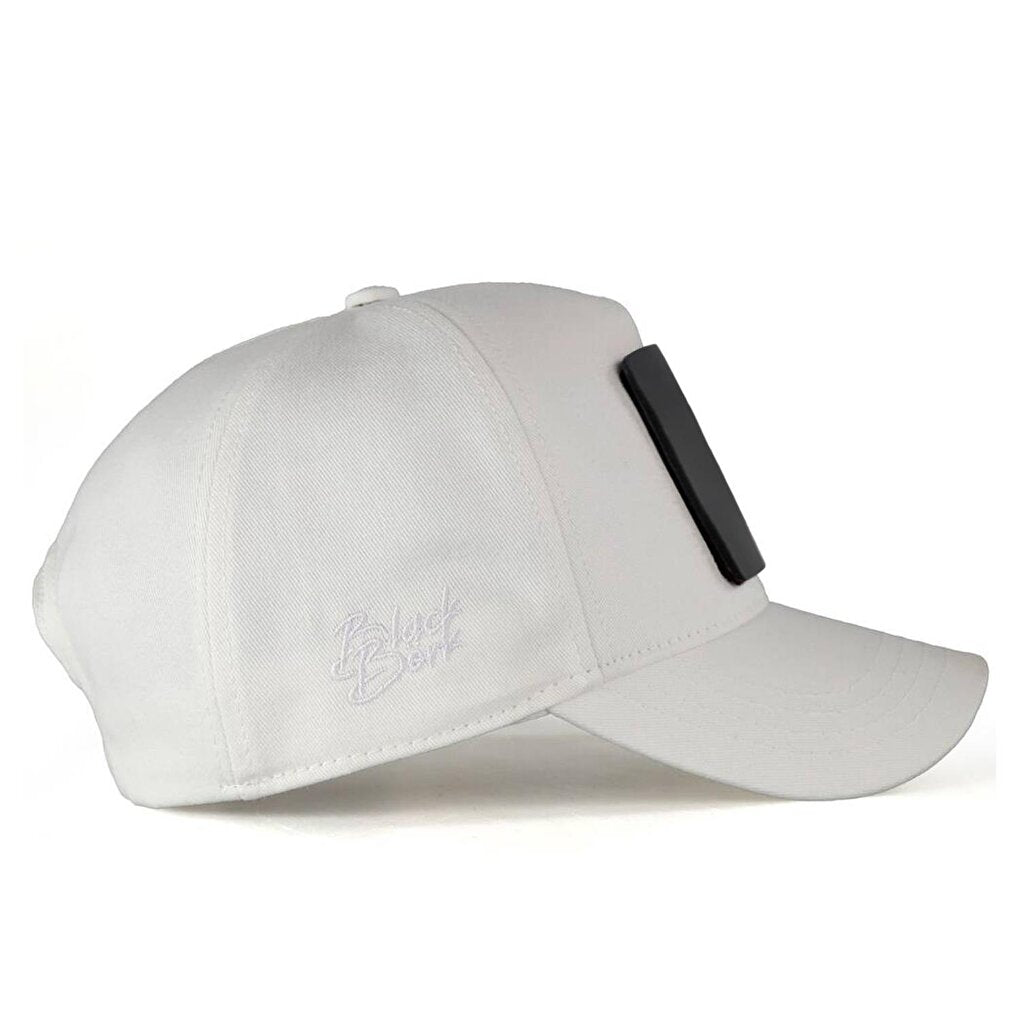 V1 Baseball See You Later Never - Unisex White Hat (Cap) with 2 Code Logo