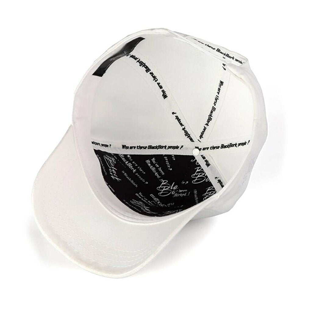 V1 Baseball See You Later Never - Unisex White Hat (Cap) with 2 Code Logo