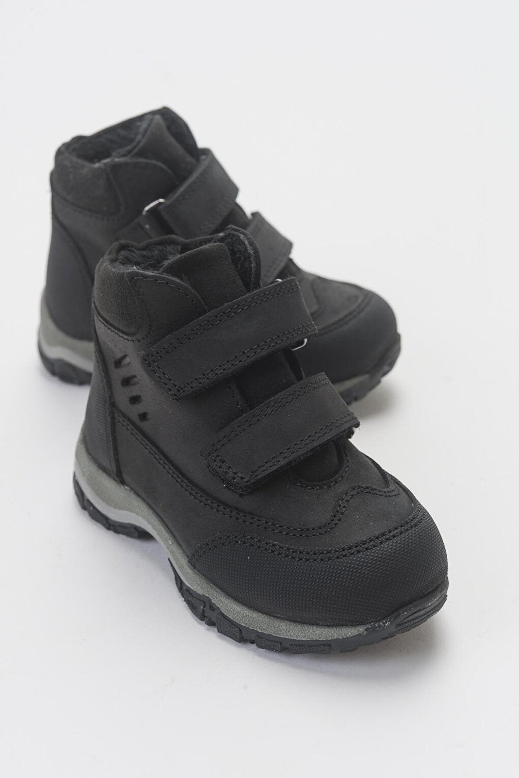 Boy's Black Genuine Leather Anatomical Trekking Boots