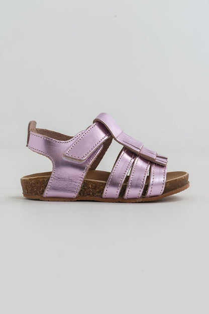 Girl's Pink Leather healthy Supported Children's Sandals