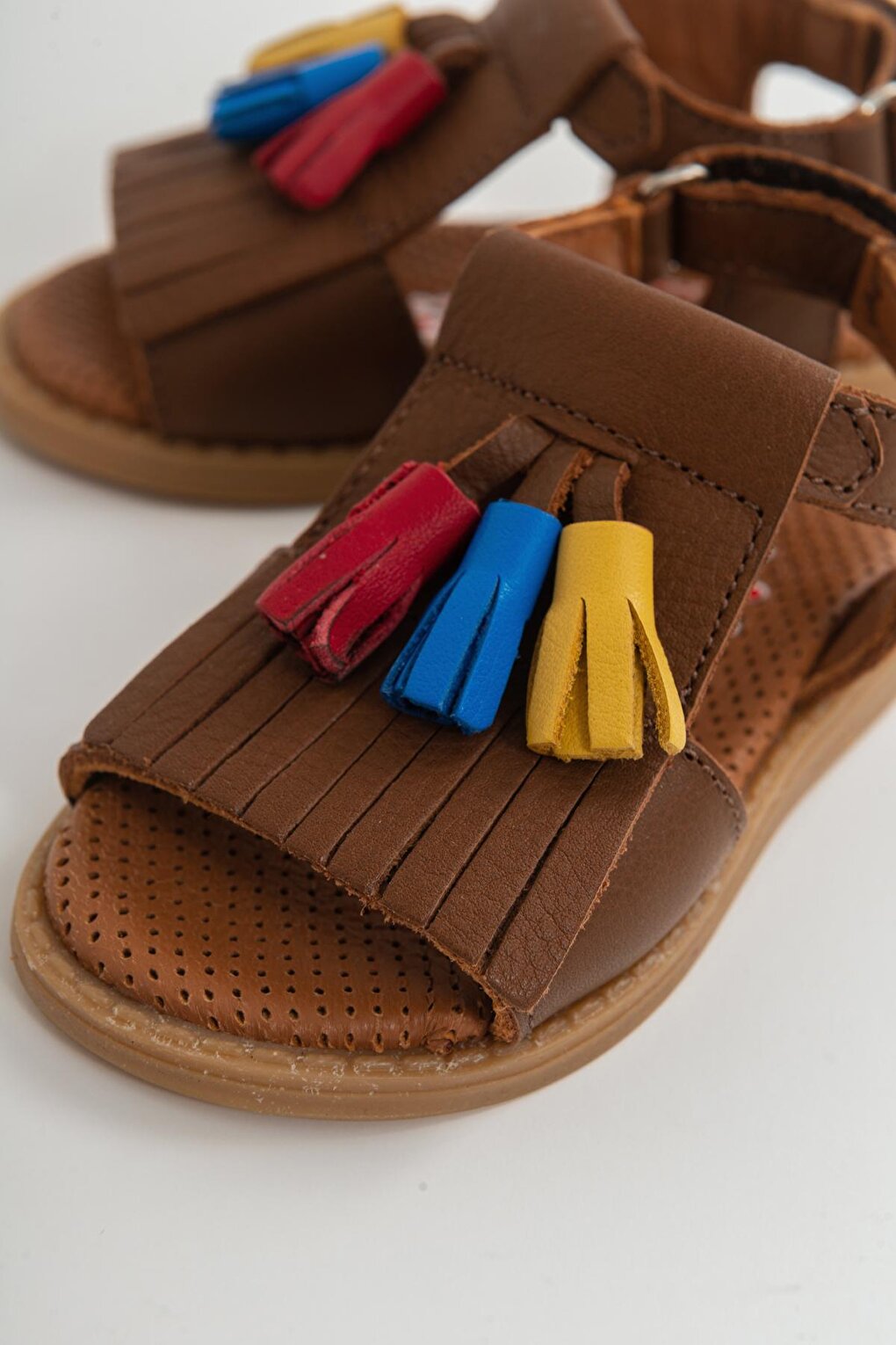 Girl's Tan Leather healthy Supported Children's Sandals