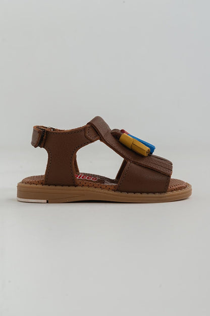 Girl's Tan Leather healthy Supported Children's Sandals