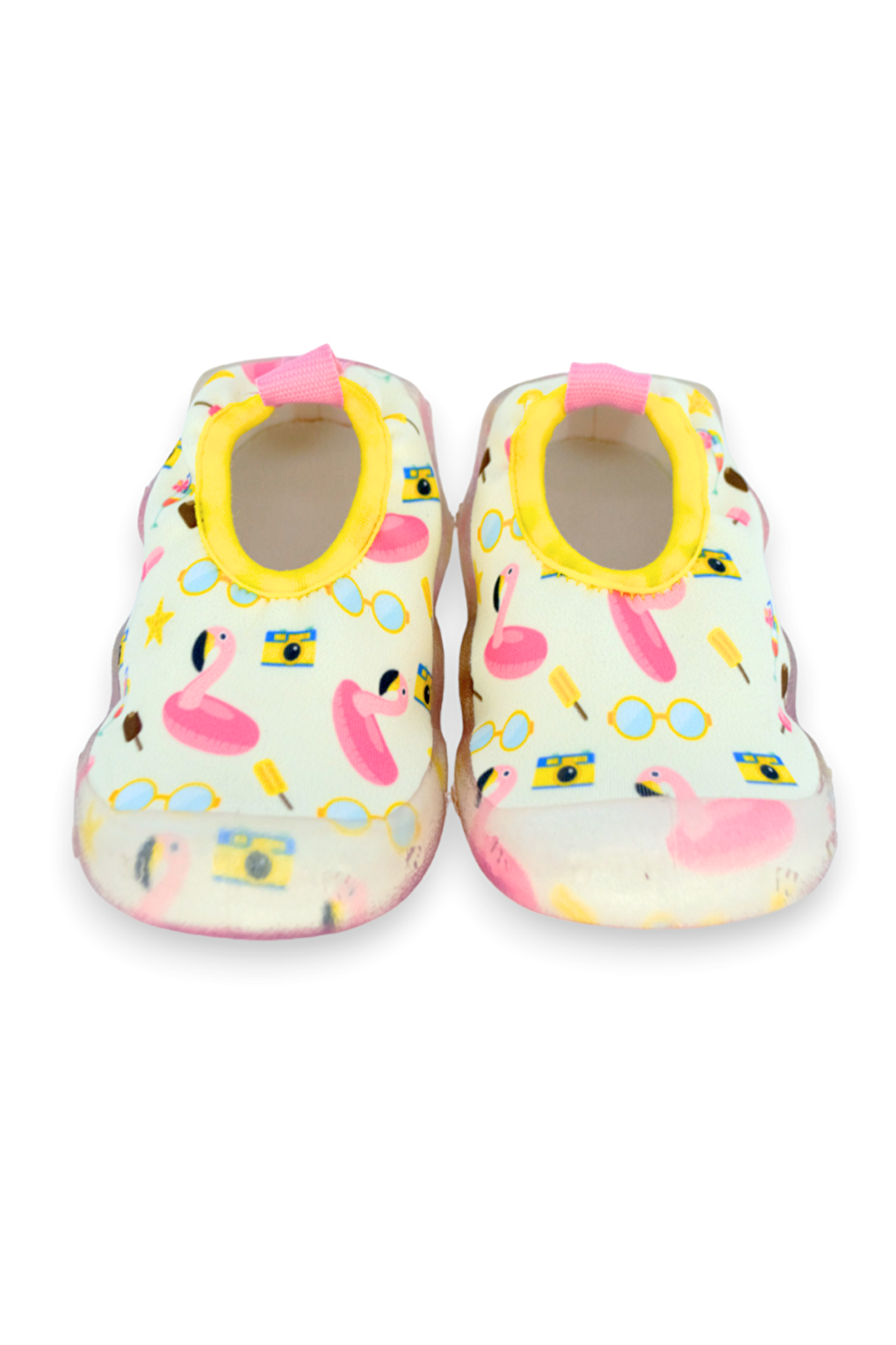 Flamingo Summer Patterned Girl's Non-Slip Sole Sea Shoes-F-7030