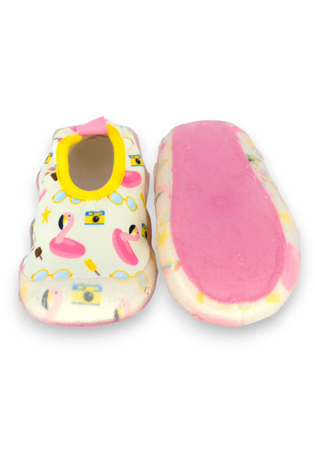 Flamingo Summer Patterned Girl's Non-Slip Sole Sea Shoes-F-7030