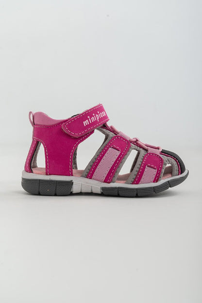 Unisex Children's Fuchsia Leather healthy Outdoor Children's Sandals