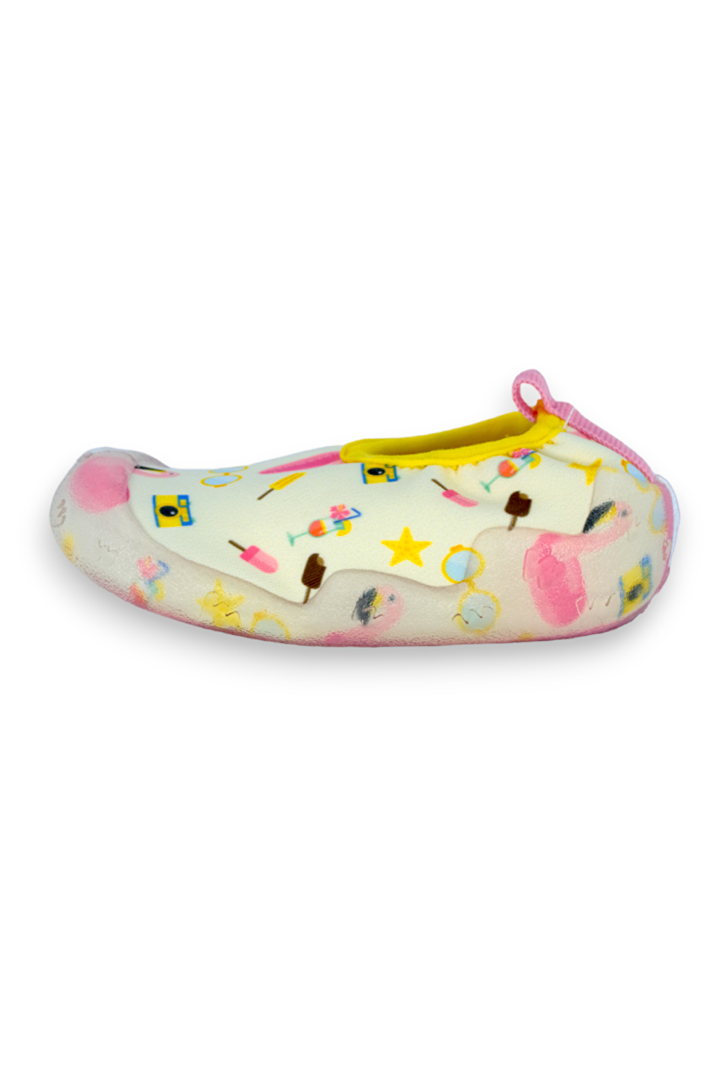 Flamingo Summer Patterned Girl's Non-Slip Sole Sea Shoes-F-7030