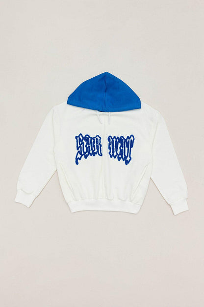 Embroidered Hooded Girl's Sweatshirt