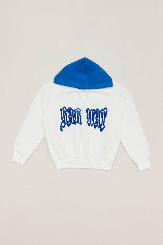 Embroidered Hooded Girl's Sweatshirt