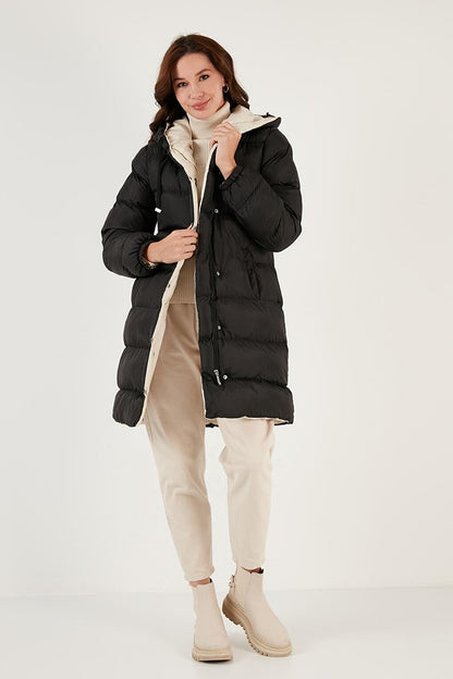 Regular Fit Hooded Puffer Coat 640Y021