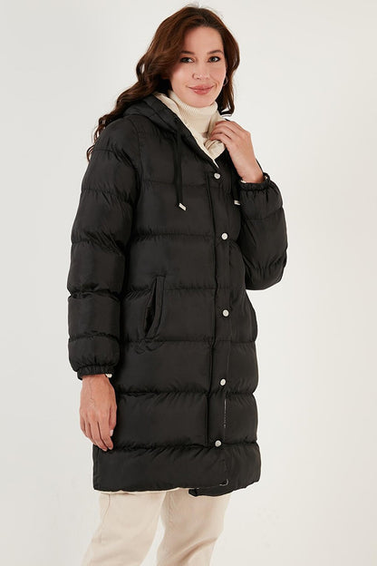 Regular Fit Hooded Puffer Coat 640Y021