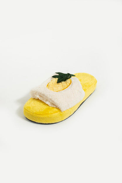 Pineapple Comfortable Sole Thermal Women's House Slippers Z365