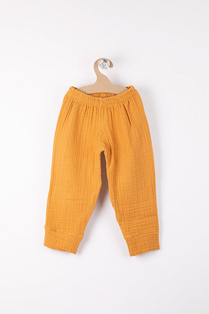 100% Cotton Elastic Waist Muslin Baby Pants