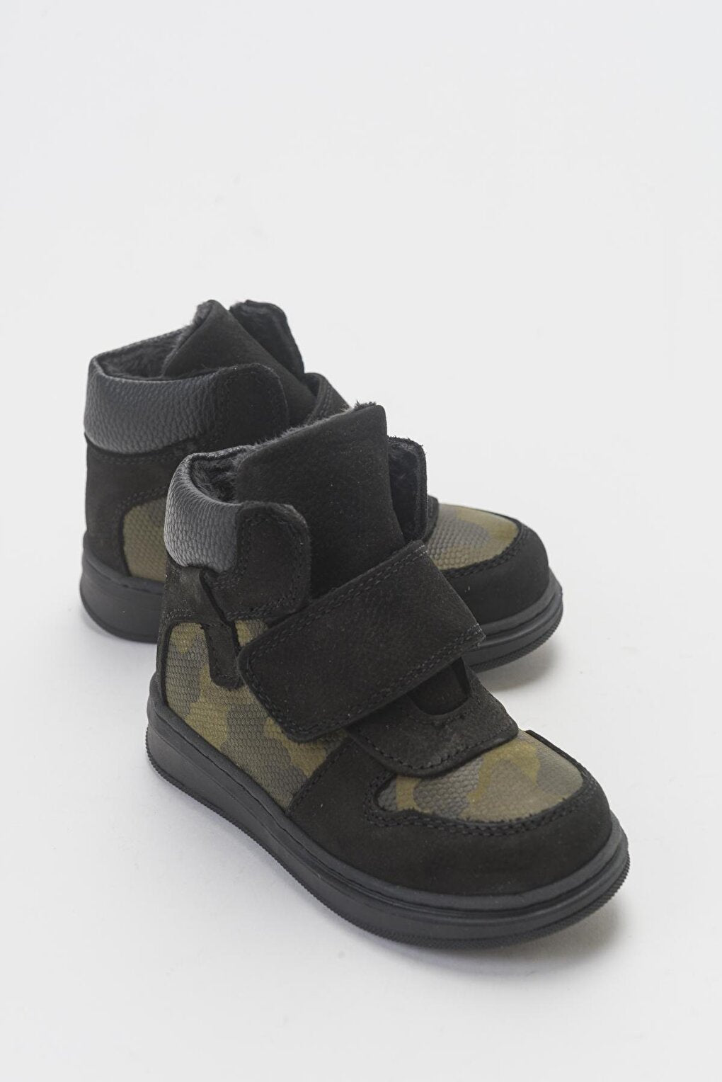 Boy's Black Genuine Leather Children's Boots