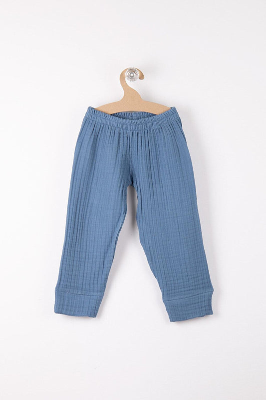 100% Cotton Elastic Waist Muslin Baby Pants