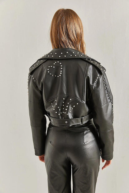 Women's Jacketed Biker Leather Jacket