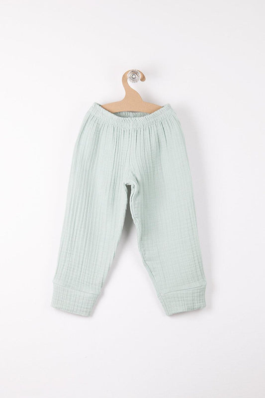 100% Cotton Muslin Baby Trousers with Elastic Waist