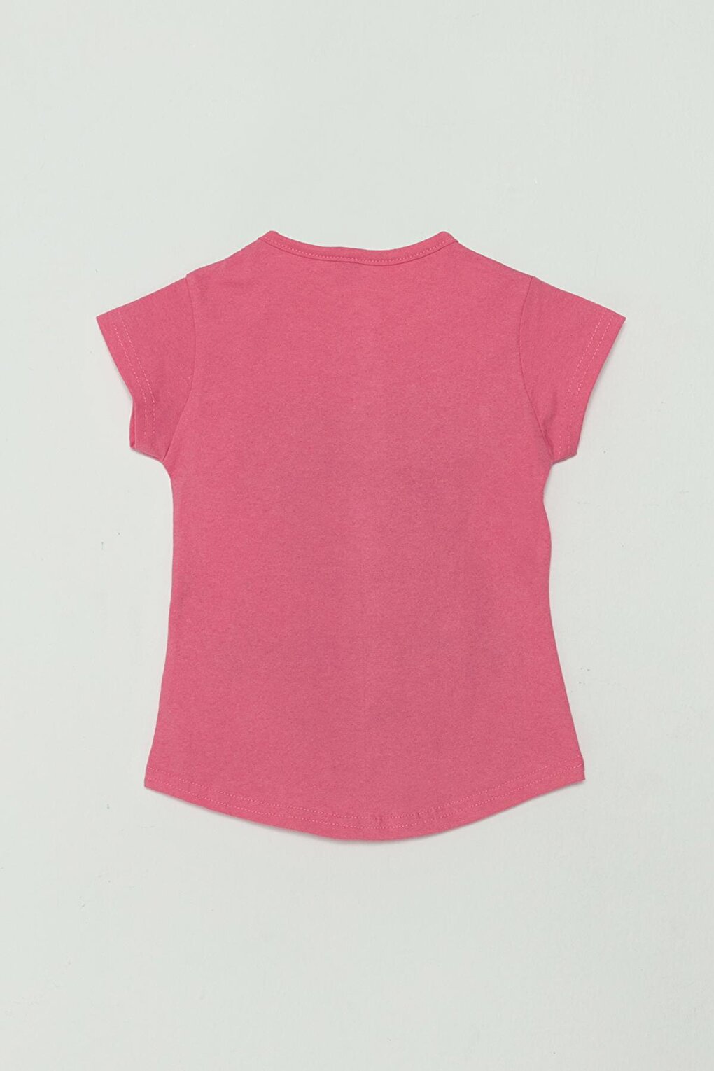 Girls' T-Shirt with Text Printed Stamp Detail