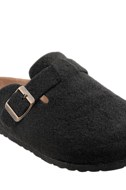 LEO Felt Men's Home Slippers Black