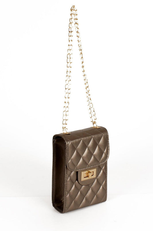 Women's Quilted Chain Strap Shoulder Bag (20503)