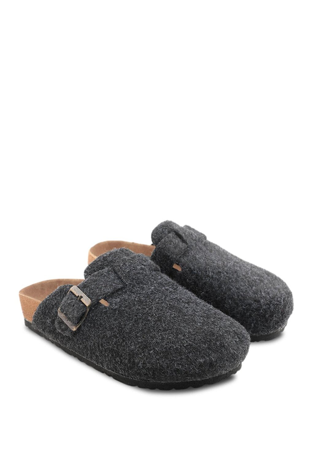 LEO Felt Men's Home Slippers Dark Gray