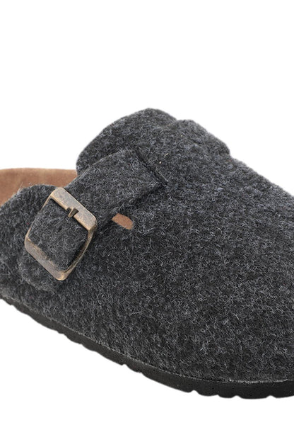 LEO Felt Men's Home Slippers Dark Gray