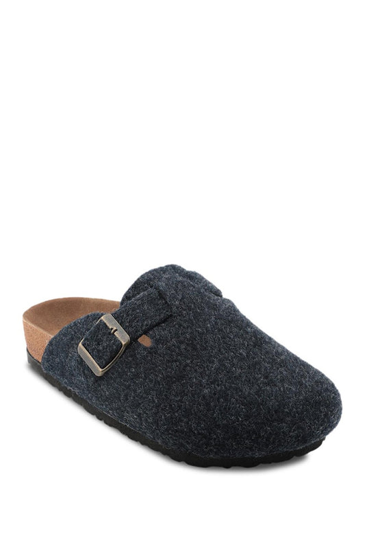 LEO Felt Men's Home Slippers Navy Blue