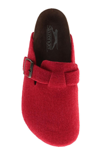 LEO Felt Women's House Slippers Red