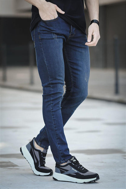 Slim Fit Lycra Washed Men's Jean Trousers