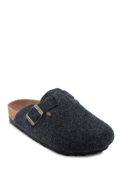 LEO Felt Women's House Slippers Navy Blue