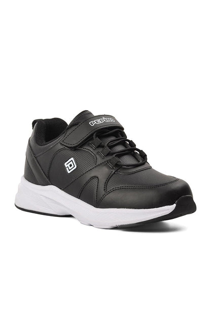 1380-F Black-White Children's Sports Shoes