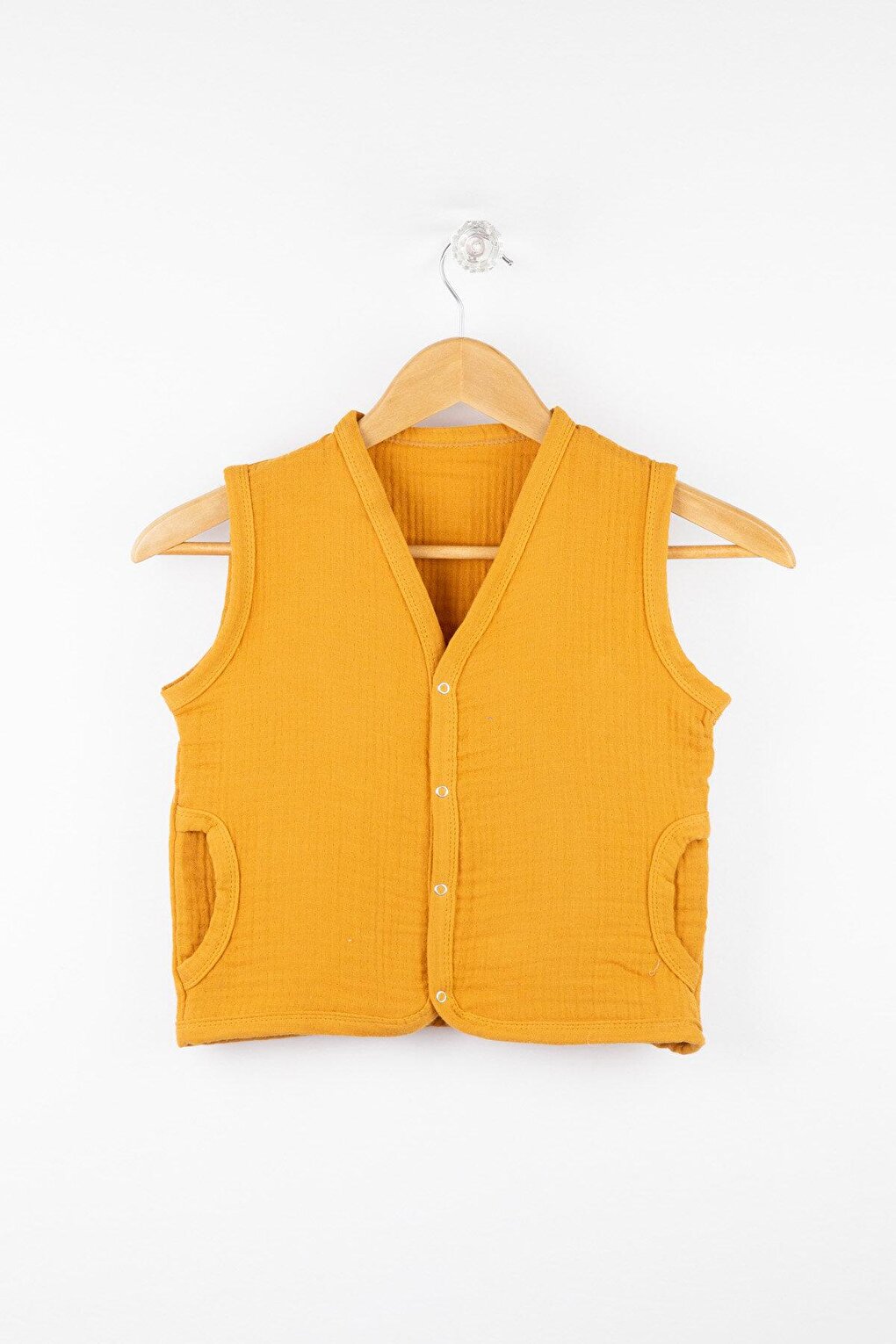 100% Cotton Snap Fastener Muslin Baby Vest