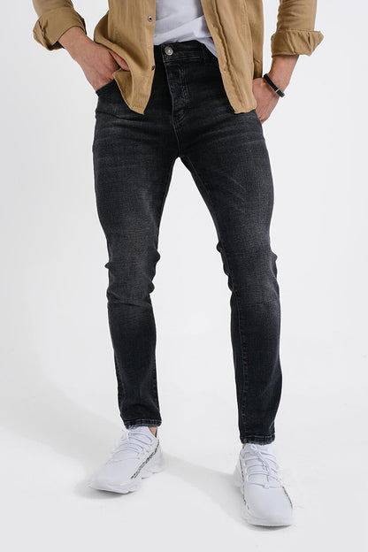 Slim Fit Lycra Men's Jean Trousers