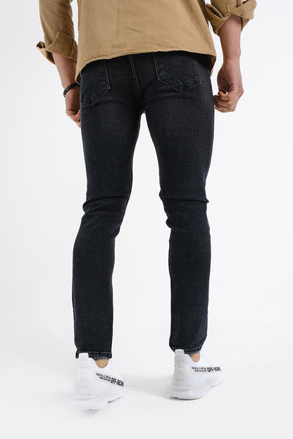 Slim Fit Lycra Men's Jean Trousers