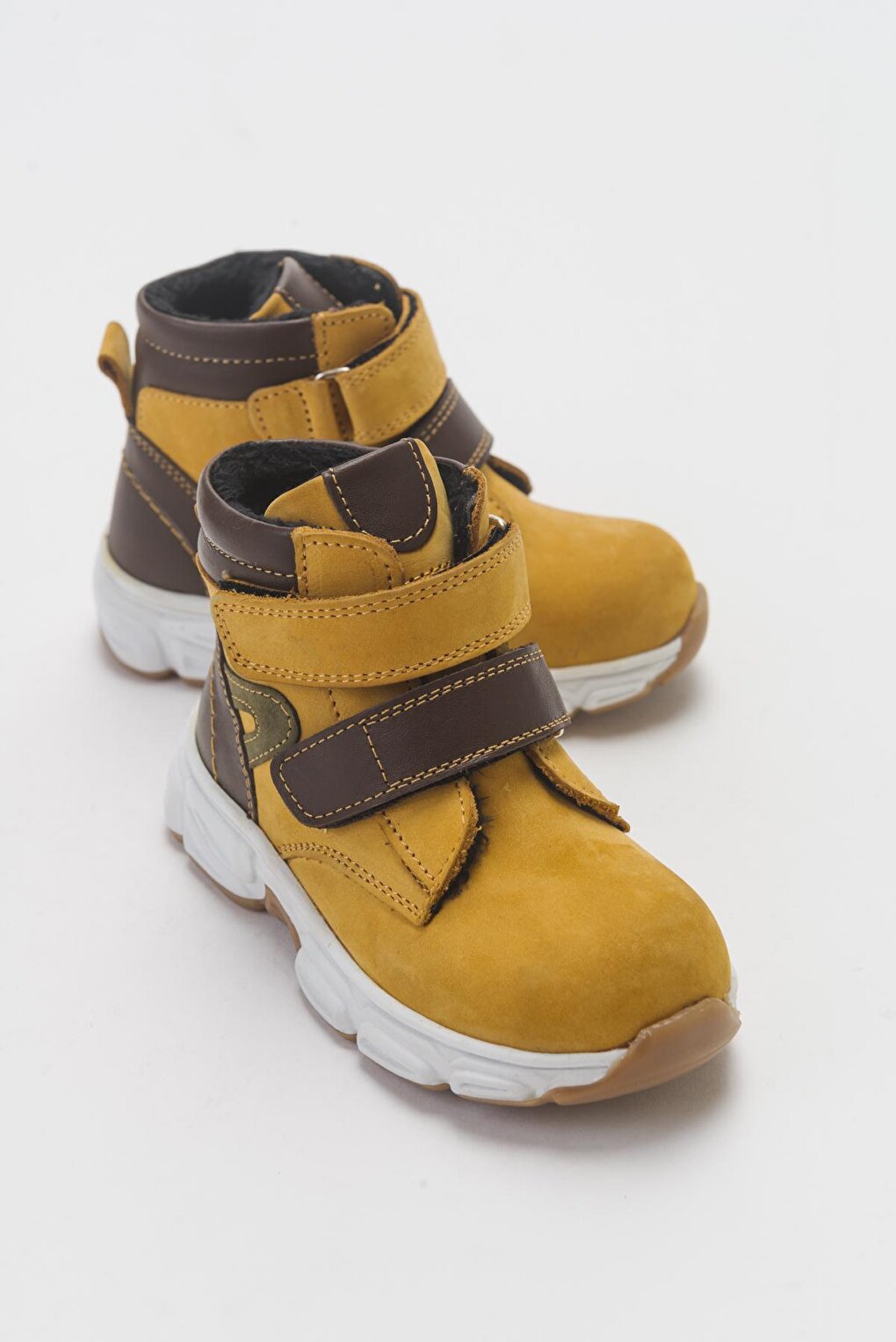 Boy's Yellow Genuine Leather Children's Boots