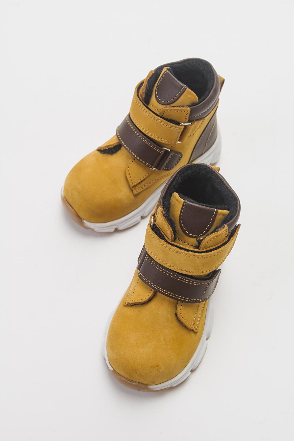 Boy's Yellow Genuine Leather Children's Boots