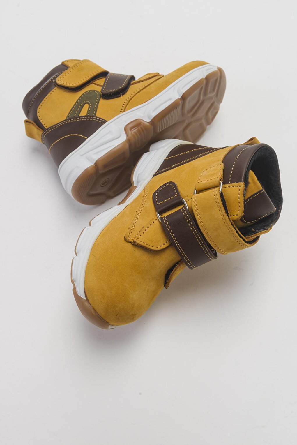 Boy's Yellow Genuine Leather Children's Boots