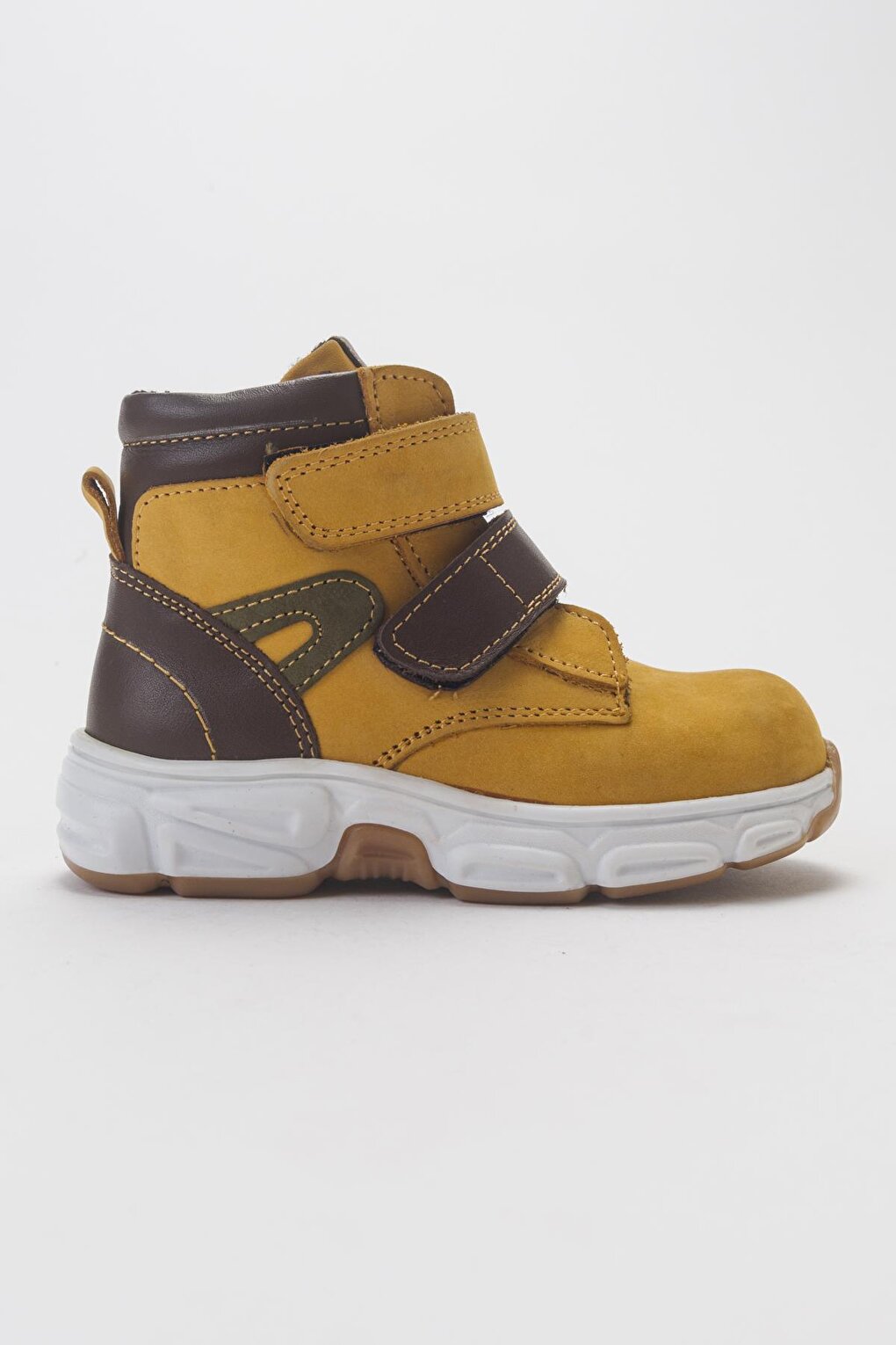 Boy's Yellow Genuine Leather Children's Boots