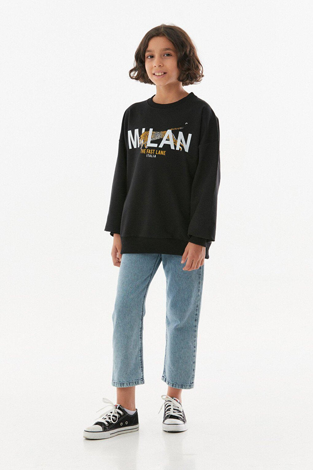 Printed Crew Neck Unisex Sweatshirt