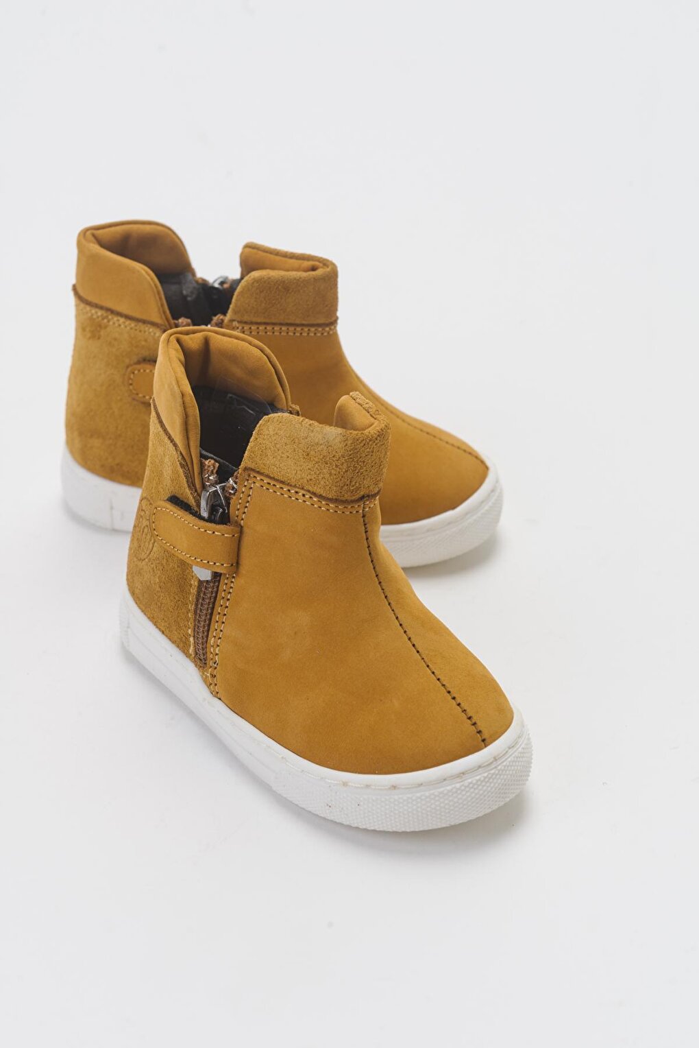 Boy's Yellow Genuine Leather Children's Boots