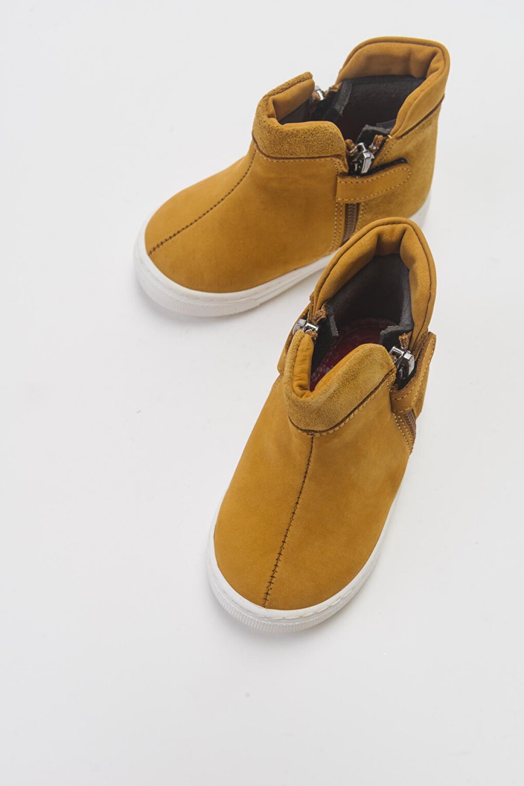 Boy's Yellow Genuine Leather Children's Boots