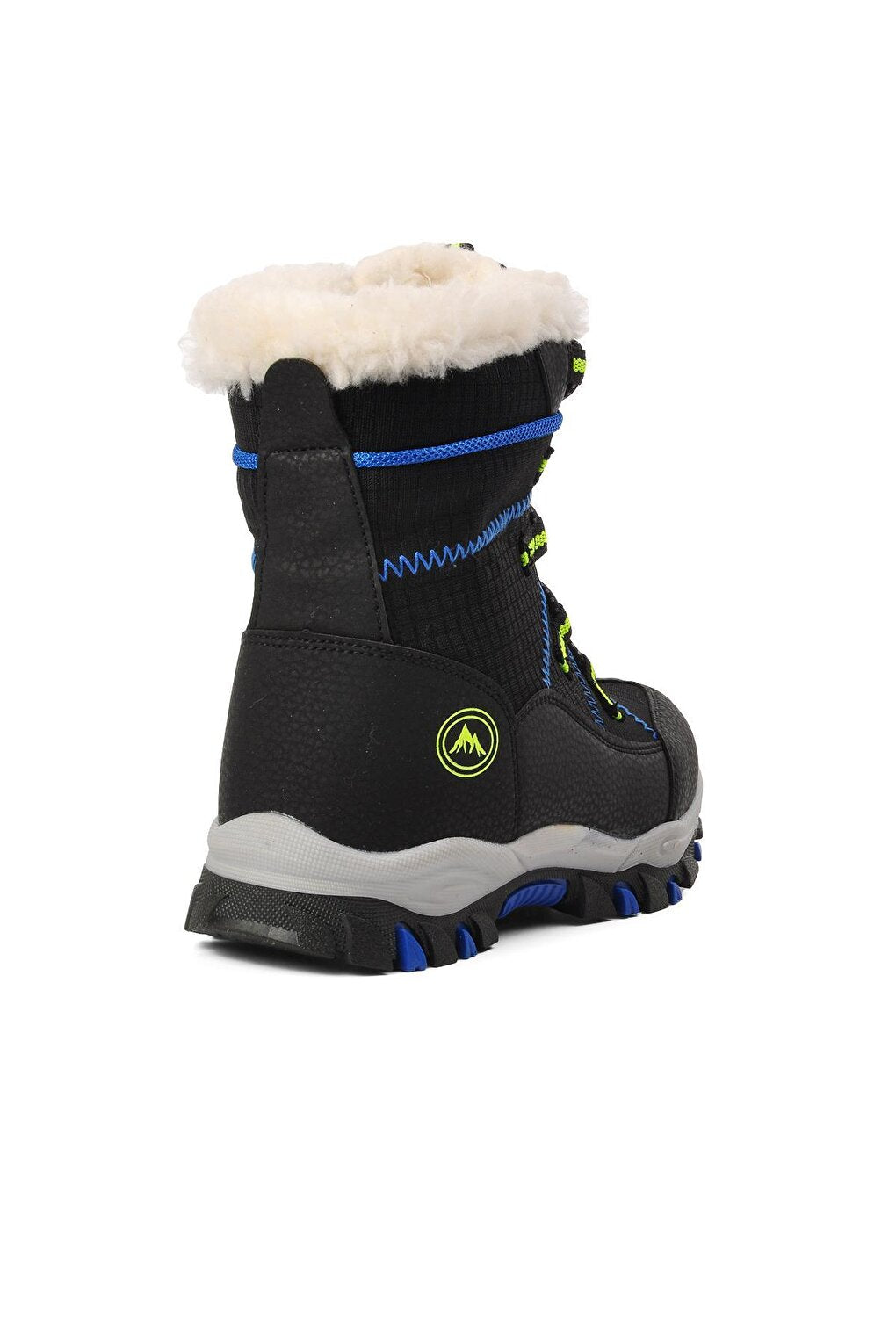 961-F Black-Sax Water Repellent Children's Snow Boots with Fur Inside