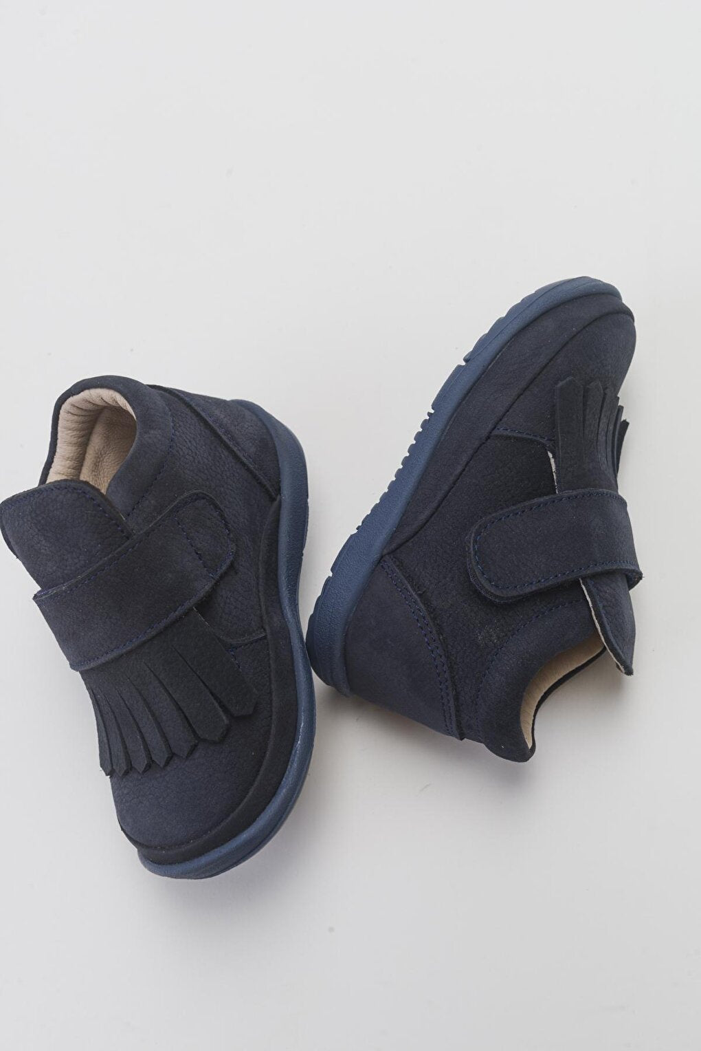 Boys' Navy Blue Genuine Leather Casual Children's Shoes