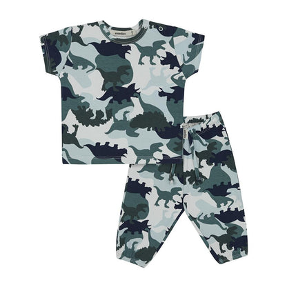 Camouflage Dino Patterned Baby Set