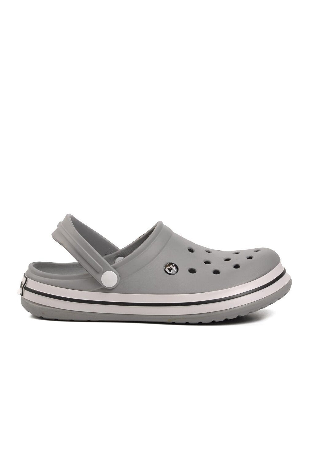 Grey-White Men's Sabo Slippers 5001