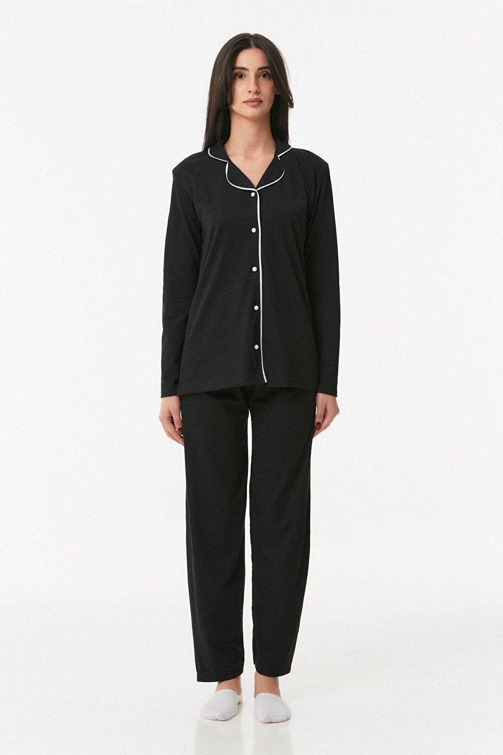 Basic Buttoned Pajama Set