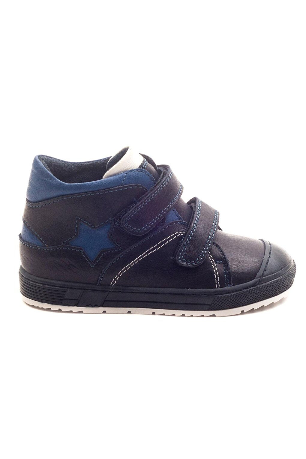 Boy's Navy Blue Leather healthy Supported Children's Boots