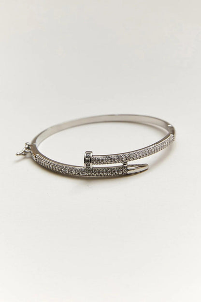 Women's Accessory Steel Stone Stud Bracelet