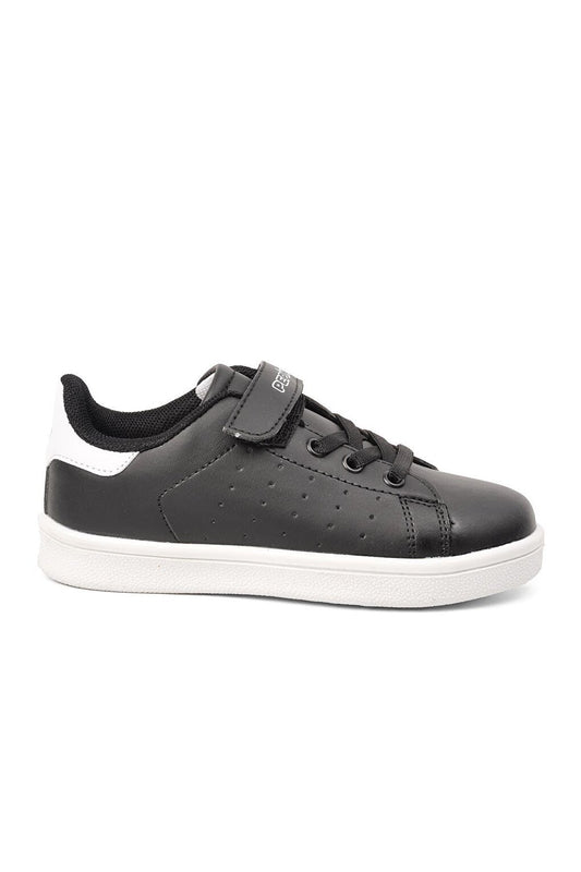 203-P Black-White Kids Sneaker