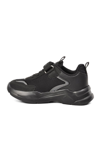 935-P Black-Smoked Mesh Children's Sports Shoes