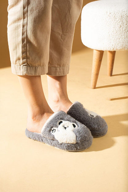 Cute Koalo Women's House Slippers with Fur Inside Silent Sole P01-14-23